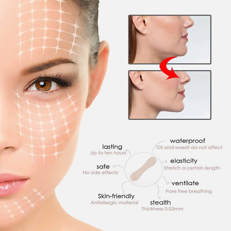 IBeaLee Facial Invisible Lifting Face Strafft das Kinn, dämpft feine Linien und formt das V-Gesichtspflaster_voghion.com