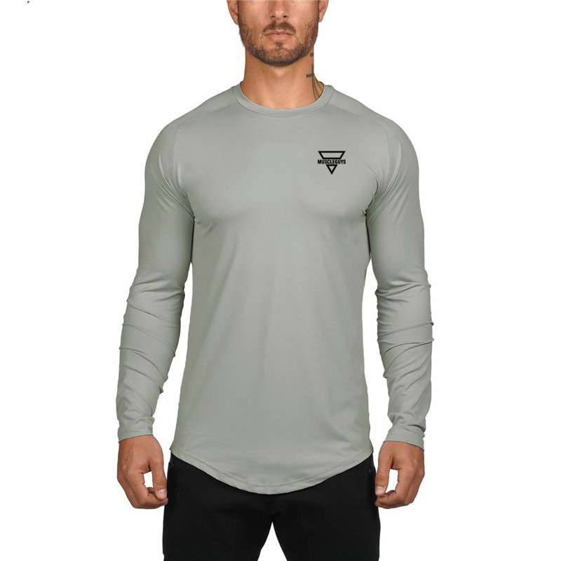 Fitne Long leeved Mucle Men' Tight Fit Brother T-hirt Quick drying Meh Sport Top Compreion Training GYM_voghion.com