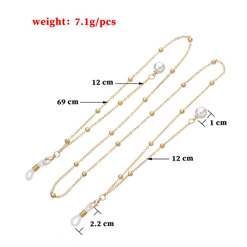 Pearl Tassel Long Glasses Metal Round Bead Chain Face Mask Fixing Accessories_voghion.com