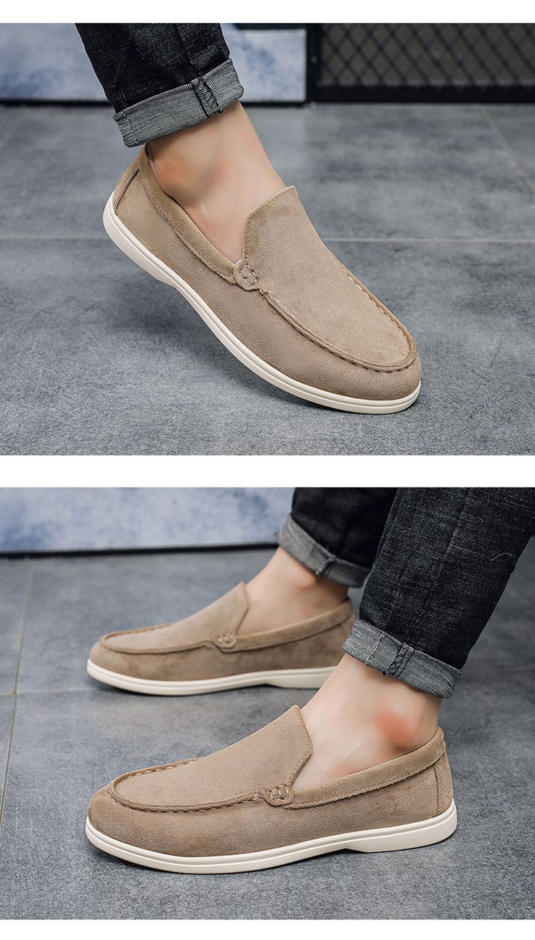 SHLIANG Herren Freizeitschuhe Wildleder Loafer Klassische Herrenschuhe im britischen Stil Leichte, weiche Mokassins für Herren Slip-On Driving Flats Y0577_voghion.com