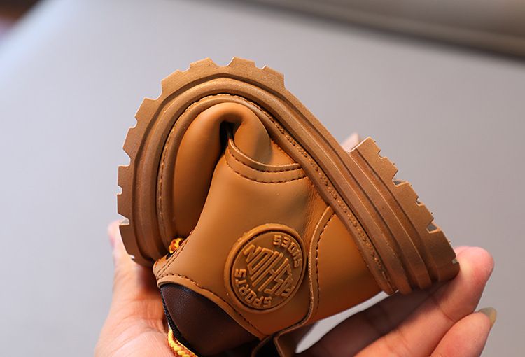 Caviglia in pelle PU per ragazze per ragazzi Bambini Stivali con suola morbida Scarpe da esterno antiscivolo Stivaletti corti per bambini alla moda_voghion.com