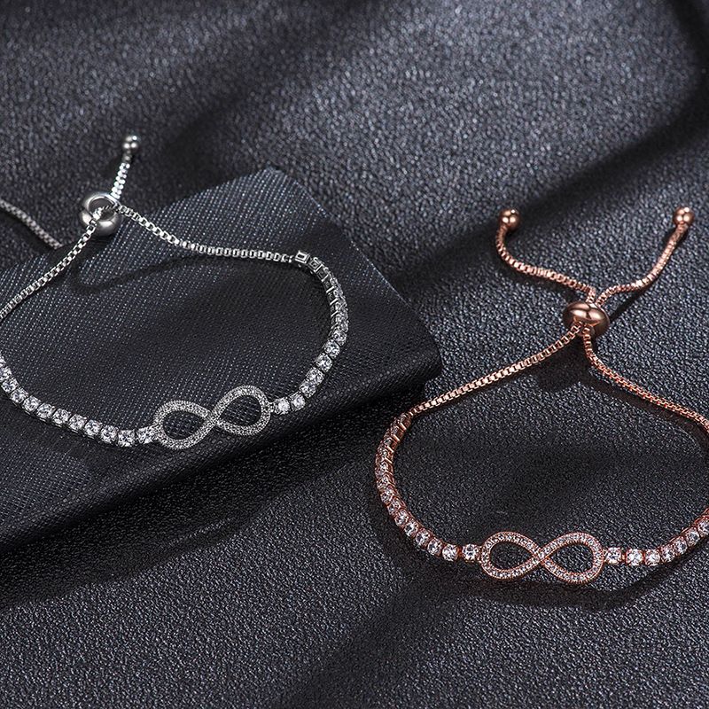 Creative Adjustable With Diamond Inlaid Number 8 Shape Bracelet Jewelry_voghion.com