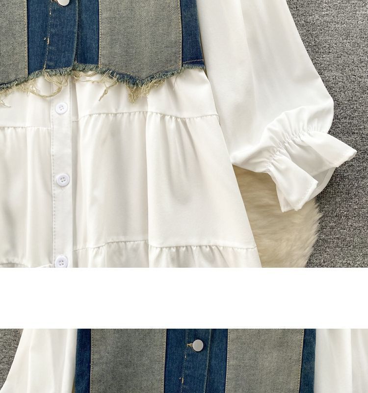 sieviešu apģērbs, dizainēta džinsa veste un jaka, daudzpusīgi leļļu stila svārki, moderni divdaļīgi kostīmi_voghion.com