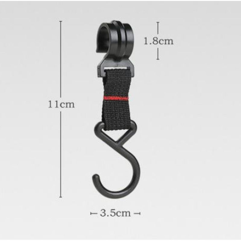 Outdoor camping shelving plastic steel buckles, woven straps, crossbar load-bearing clothes and hats hooks, S hooks_voghion.com