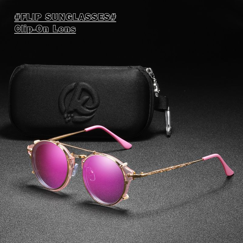 Διασυνοριακά μοντέρνα casual γυαλιά ηλίου για γυναίκες Ολοκαίνουργια flat mirror jacket μεταλλικά γυαλιά ηλίου Ευρωπαϊκά και αμερικανικά γυαλιά ηλίου διπλής χρήσης_voghion.com