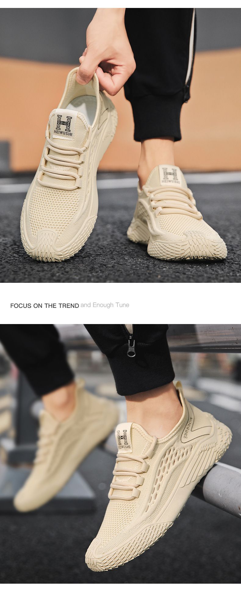 2024 Sommer neuer Stil fliegendes gewebtes Mesh atmungsaktive Herrenschuhe Laufsport Freizeit Mesh-Schuhe dünn gestrickte schwarze trendige Schuhe_voghion.com