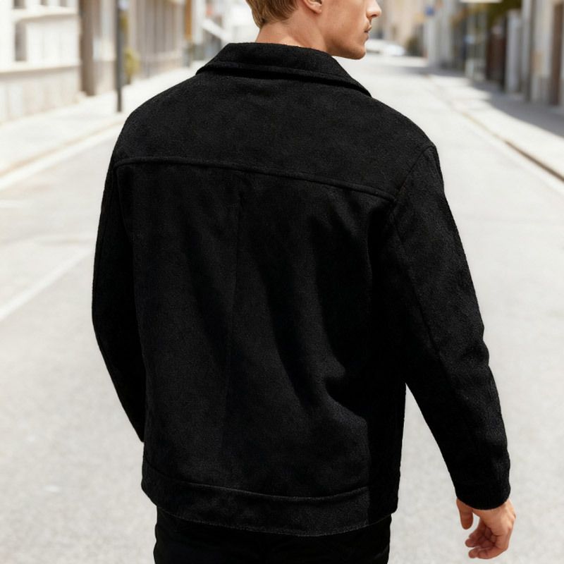 Men's Slim Fit Wool Blend Peacoat Single Breasted Notch Lapel Jacket For Autumn Winter Casual Business Wear (Grey, Black, Khaki, Beige)_voghion.com