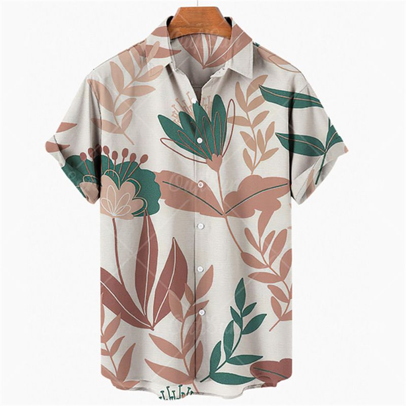 Camicie da uomo, modello 2025, stile hawaiano, casual, con un bottone, stampa 3D, a maniche corte, da spiaggia
_voghion.com
