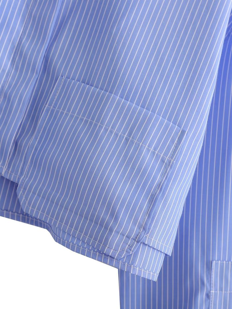 Women's 2024 Spring New 6-Color Pocket Decorative Short Shirt_voghion.com