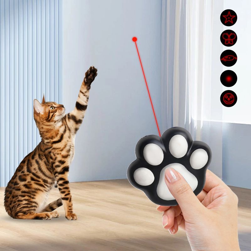 Laser Pointer 5 Adjustable Patterns Interactive Cat Toys Training Chaser Interactive Toy For Indoor Cats Dogs Pets_voghion.com
