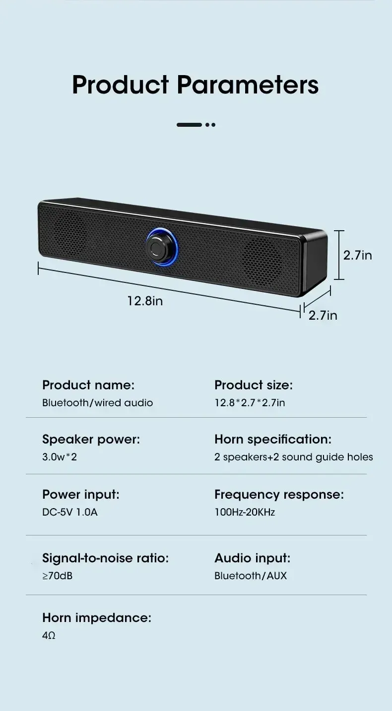 Bluetooth 4D Surround Lautsprecher Theater Sound System Computer Soundbar TV Subwoofer Wired Stereo Starke Bässe Für_voghion.com