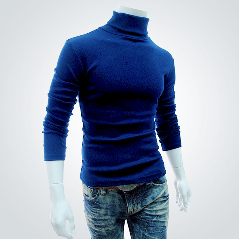 2023 new Man Thermal Turtleneck Casual Sweater Long Sleeve Slim Basic Pullover Sweater Bottom Winter_voghion.com