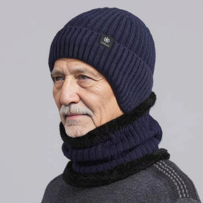 TGOGO 1 τμχ Ανδρικό χειμερινό πλεκτό μαλλί Beanie καπέλο ωτοασπίδα Προστατευτικό αυτιού Ζεστό βελούδινο κάλυμμα θερμικής φασολάδας_voghion.com