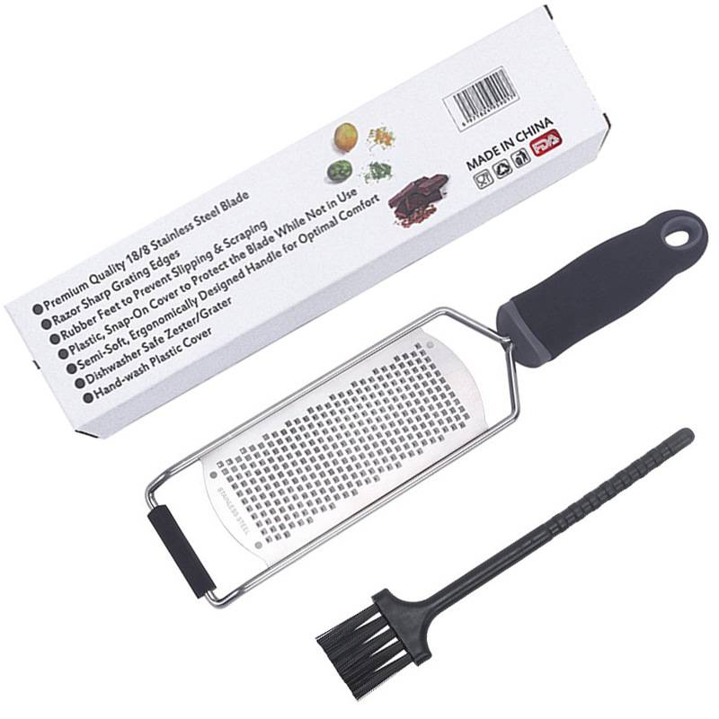 Kartoffelschredder und Käsereibe aus Edelstahl mit Zitronenschaber – Küchenwerkzeug-Set mit Bürste_voghion.com