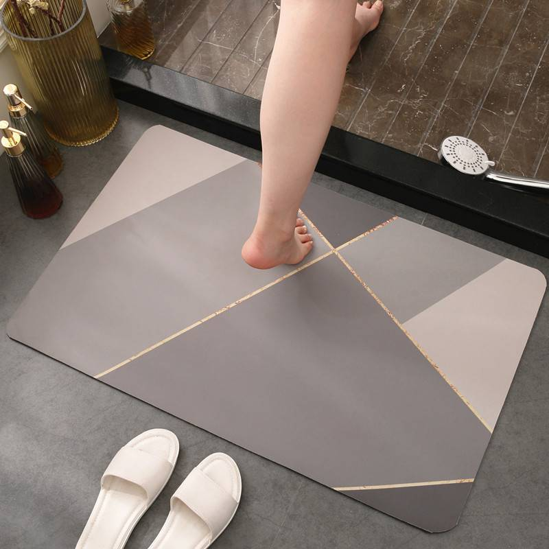 Haus & Garten Badezimmer Kieselalgen-Schlamm-Bodenmatte saugfähige Matte Badezimmertür schnelltrocknende rutschfeste Matte Toilette Küchenteppichmatte_voghion.com