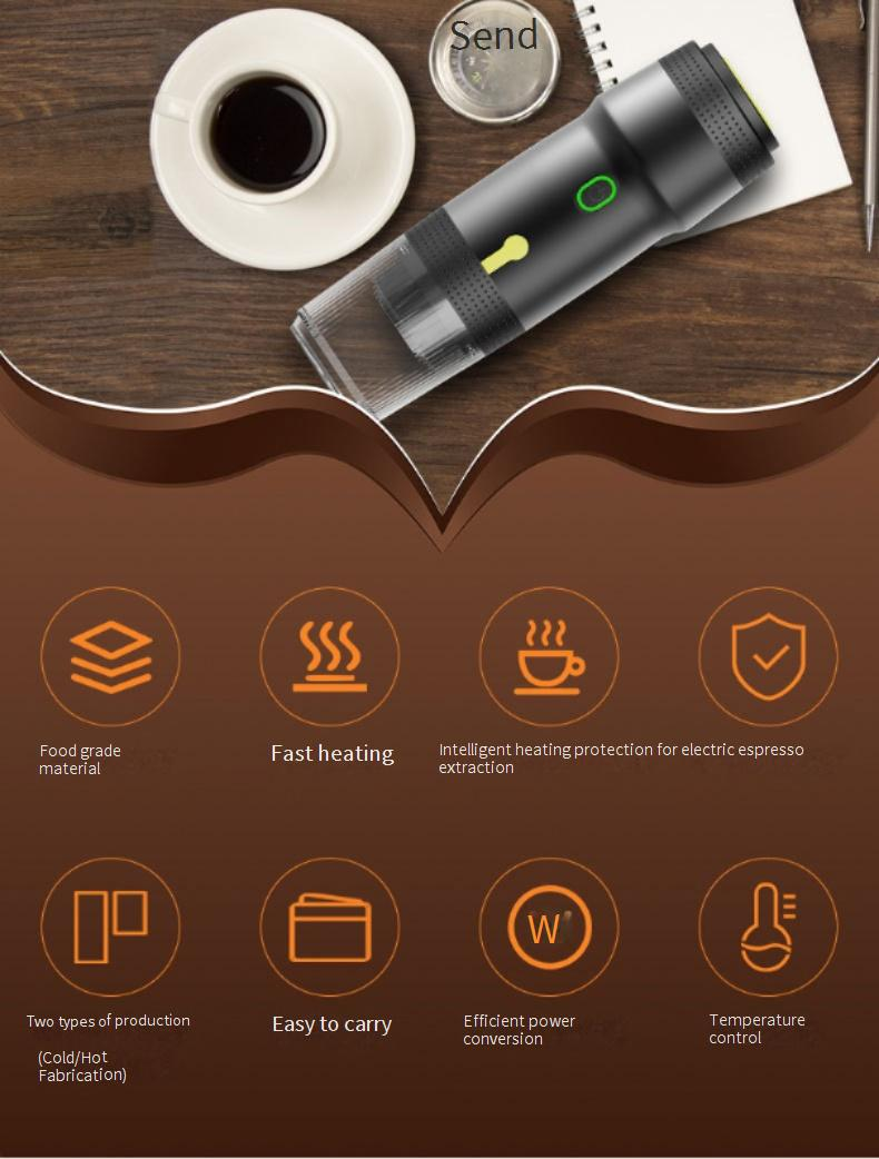 Macchina per caffè espresso portatile - Macchina automatica per caffè in capsule e macinato 3 in 1_voghion.com