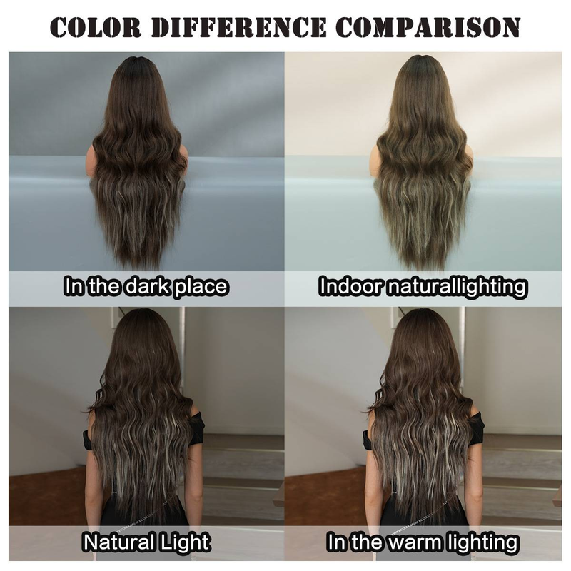30 Inch Natural Waves Women’s Wig, Luxurious Fluffy Synthetic Lace Front Wig For Parties And Daily Wear, Looks Like Real Hair Without Fringe_voghion.com
