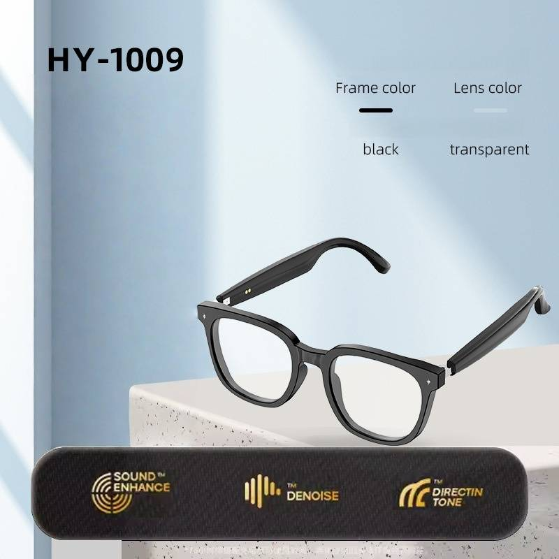 HY-C8 AI Smart Glasses With Bluetooth & Real-Time Translation For 75 Languages, Wireless Earbuds, Conference Interpreter, Hands-Free Office Assistant_voghion.com