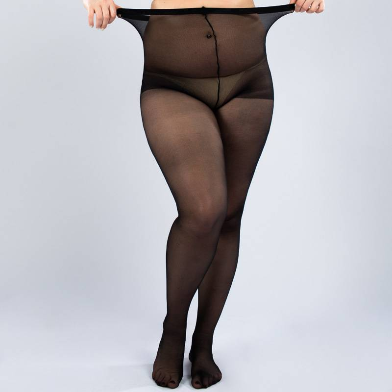 Intimo e pigiami Collant velati taglie forti XXL in nylon nero con cinturino invisibile, ultra sottili e senza cuciture, comodi da indossare tutti i giorni_voghion.com