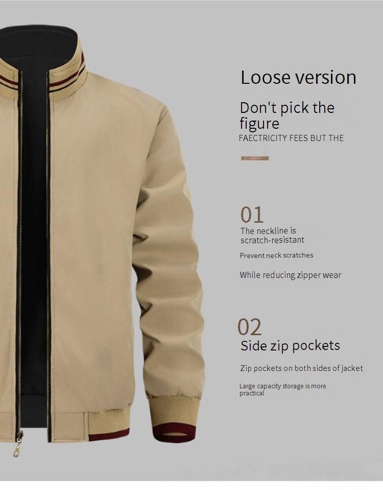 Men's Reversible Bomber Jacket – Lightweight Zip-Up Streetwear Coat (S-2XL)_voghion.com