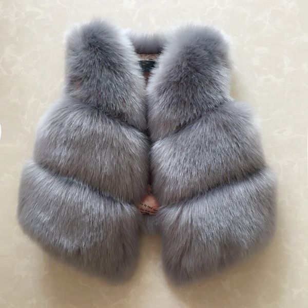 Weiche Kunstpelzweste für Kinder – gemütliche Oberbekleidung für Winter und Herbst, stylische Pufferjacke für Jungen und Mädchen, warme Weste mit Fleecefutter und Druckknöpfen_voghion.com