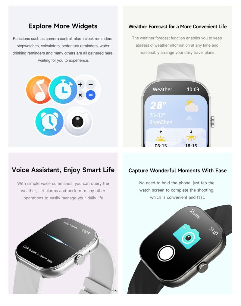 Bluetooth Arama, Kalp Atış Hızı ve Tansiyon Ölçer, Su Geçirmez Fitness Takip Cihazı ve Erkekler ve Kadınlar İçin Renkli Kayışlara Sahip LIGE Akıllı Saat D02_voghion.com