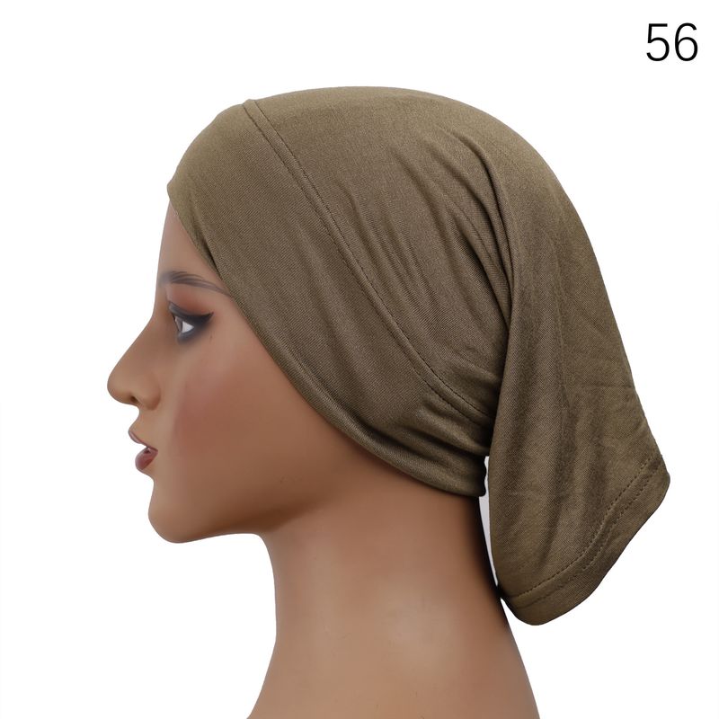 Turbante de algodón mercerizado para mujer: hiyab suave de primera calidad para mujeres musulmanas_voghion.com