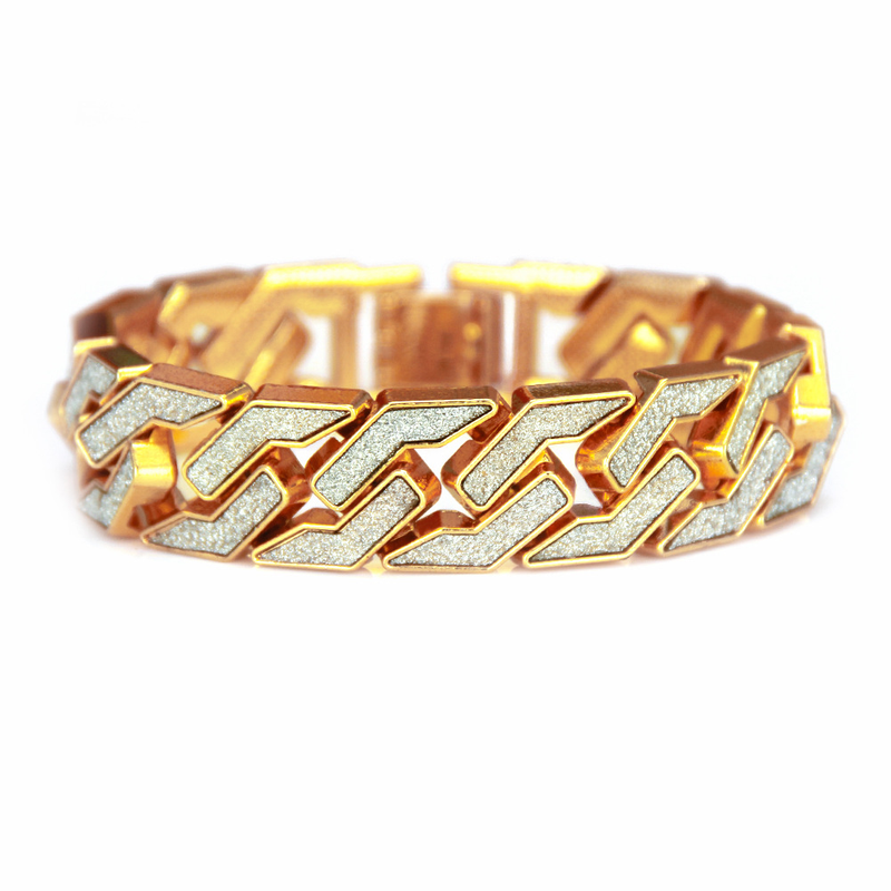 Rhinestone Cuban Armband Iced Out Länkkedja för män Hip Hop Paved CZ Rapper Bling Luxur Armband Smycken Tillbehör Present_voghion.com