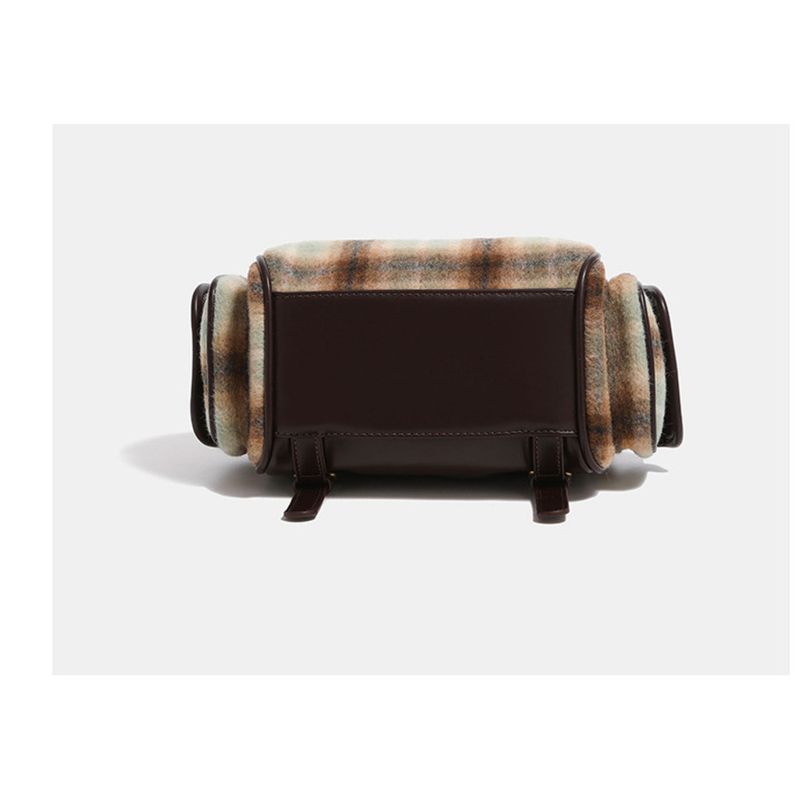 Millard Style Women's 2025 Autumn And Winter New Niche Color Block Plaid Bag_voghion.com