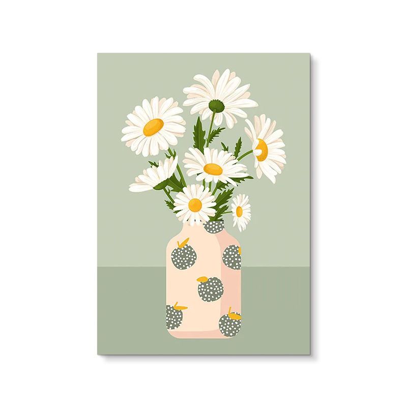 Nordic INS Style Floral Living Decorative Fresh Entrance Canvas Core Niche Cozy Dining Room Hanging Painting_voghion.com