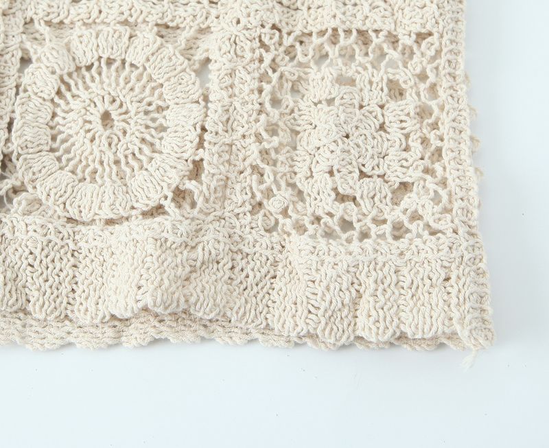 Women's Clothing Spring And Autumn New Forest Lazy Style Three Dimensional Hollow Crochet Knitted Set_voghion.com