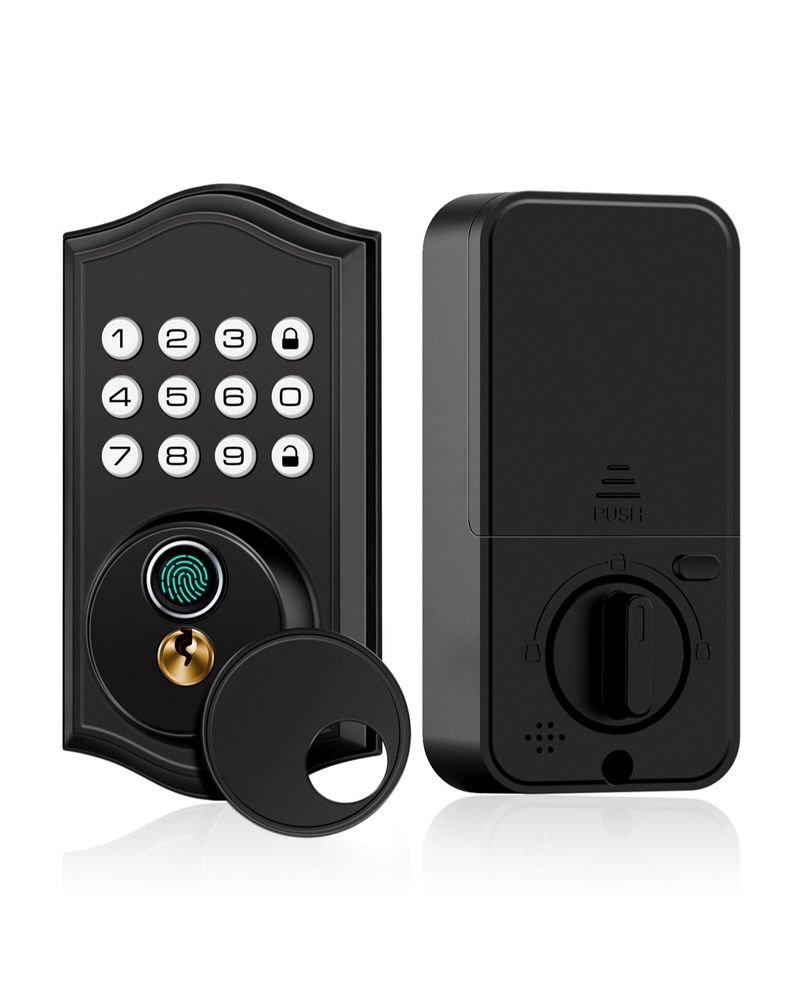 Deadbolt Lock Bedroom Door Fingerprint Password Wooden Door Office Door Fingerprint Password Lock_voghion.com