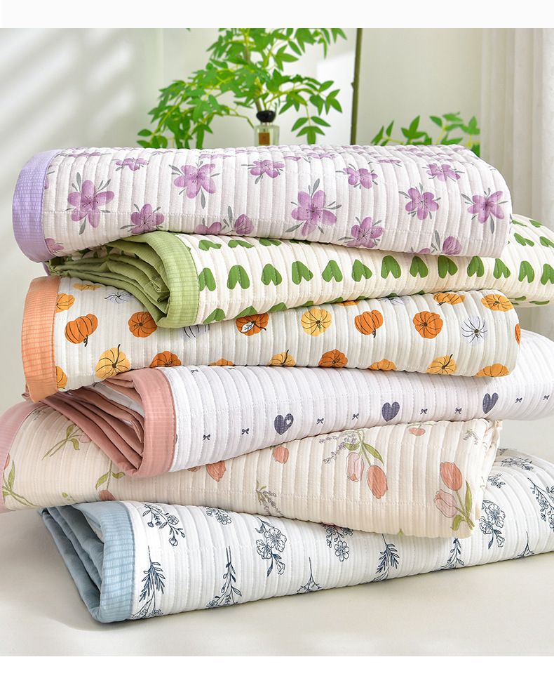 Home Textile Summer Bubble Cotton Quilted Bed Cover Single Piece Four Seasons Quilted Bed Sheet Mattress_voghion.com