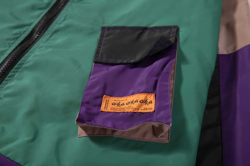 Herrjackor GONTHWID Hip Hop Vintage träningsjacka Streetwear Color Block Patchwork Windbreaker Zip Up Coats 2022 Herr_voghion.com