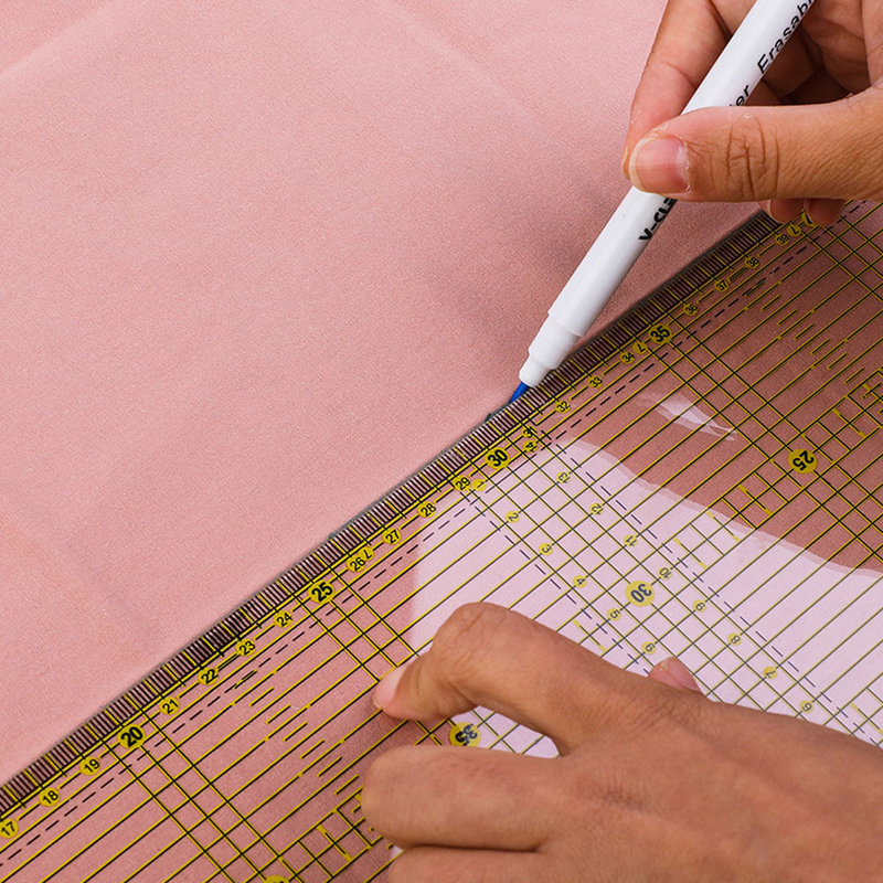 Acrylic irregular sewing and patchwork ruler cutting ruler dual color rectangular ruler hollow ruler PVC template_voghion.com