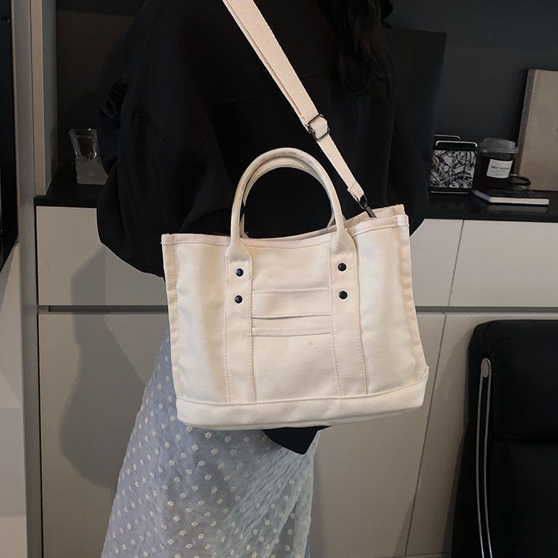 Borsa a mano in stile coreano per donna 2025, nuova borsa a tracolla in tela con tracolla singola, borsa casual da viaggio con rivetti_voghion.com