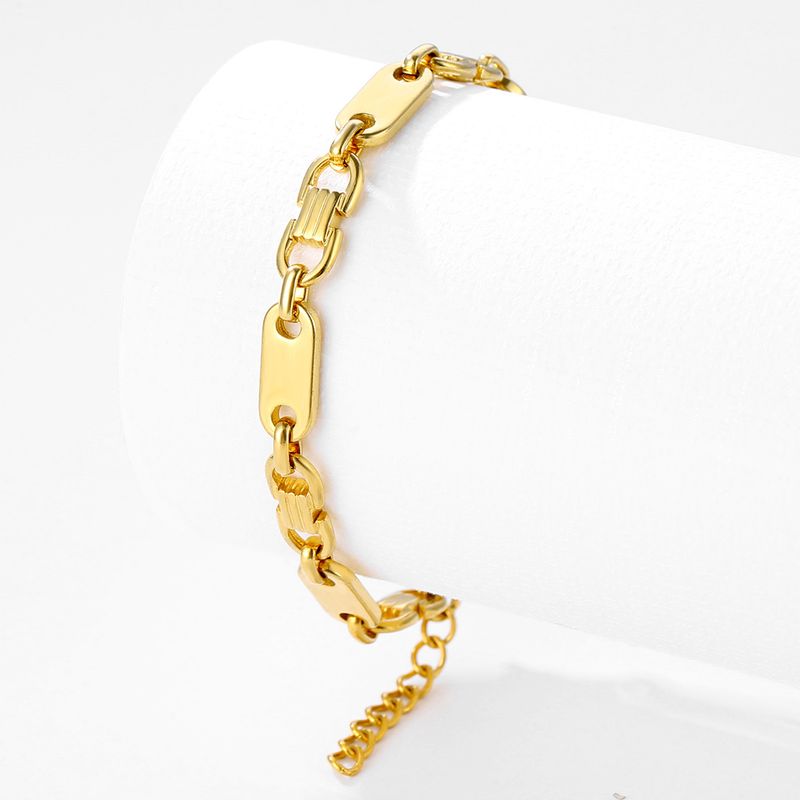 Women's Jewelry Set Fashion New Design Simple Temperament Charm Bracelet Gold Plated Stainless Steel Oval Coffee Bean Bracelet_voghion.com