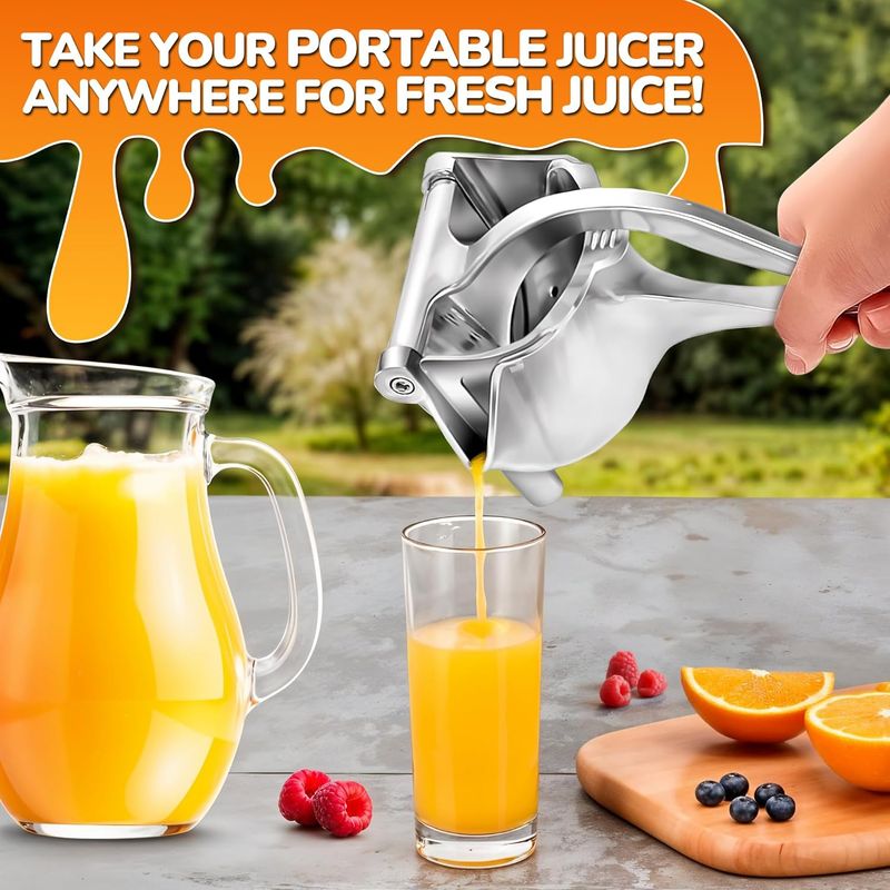 Manual Citrus Juicer - Aluminum Press | Ergonomic Handle | Lemon/Orange Extractor | Dishwasher Safe_voghion.com