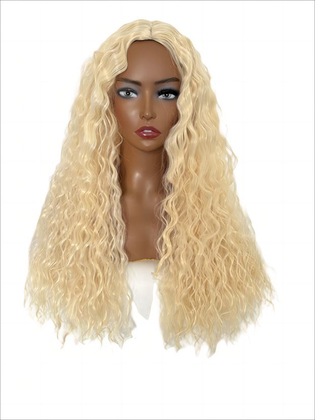 Fashion small black curly water wavy corn perm in bangs whole head set_voghion.com