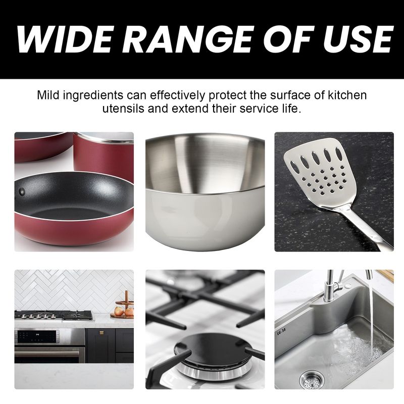 Jue-Fish Cooktop Cleaner Cream, Wash The Kitchen Stove Basin To Remove Oil Stains And Dirt To Remove Black Dirt At The Bottom Of The Pot_voghion.com