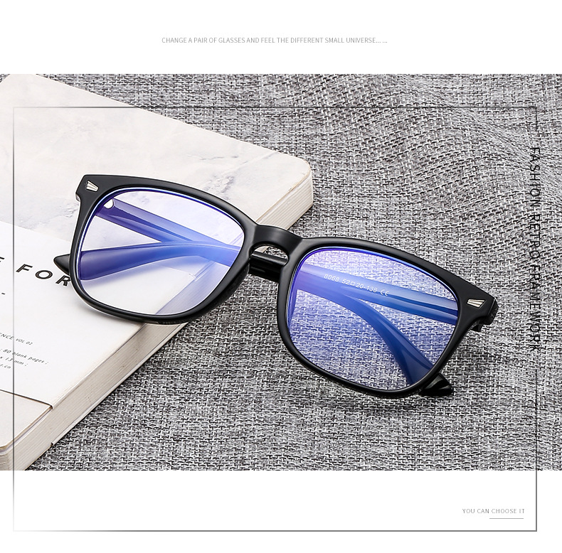 Men's Glasses New Fashion Blue Light Protection Flat Glasses Wang Jiong Makeup Artifact Can Be Matched With Degree Mi Ding Style Optical Glasses_voghion.com