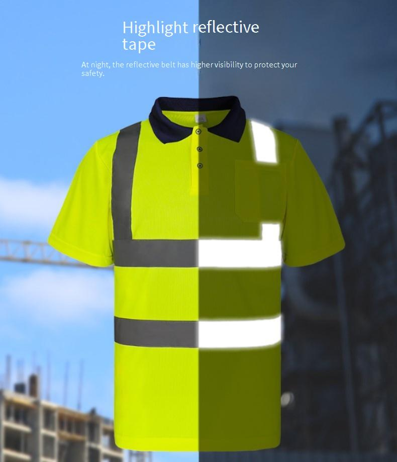 Herrkläder Hetsäljande reflekterande T-shirt med punkttryck, teknik, konstruktion, nattljus, hög ljusstyrka, andningsbar pikétröja, herr, sommar_voghion.com