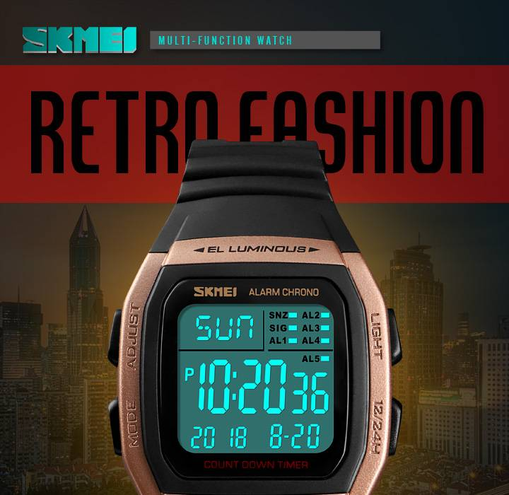 1278 Smartwatch: waterbestendig, 2T, stopwatch, aftellen, 5 alarmen, 12/24 uur, fitnesstracker_voghion.com