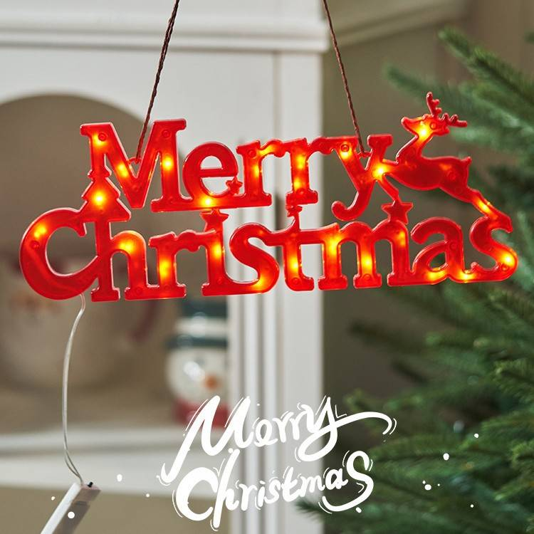 Luces LED navideñas con forma de botón: iluminación decorativa con estrellas y letras para fiestas, bares, árboles y otras ocasiones._voghion.com