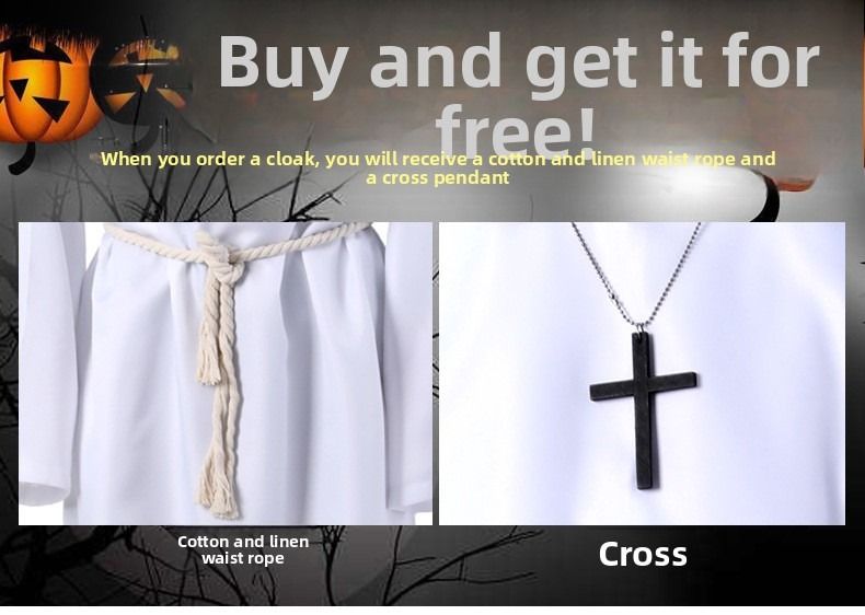 Costume da monaco medievale, costume da monaco, costume da mago, costume da sacerdote, costume da palcoscenico_voghion.com