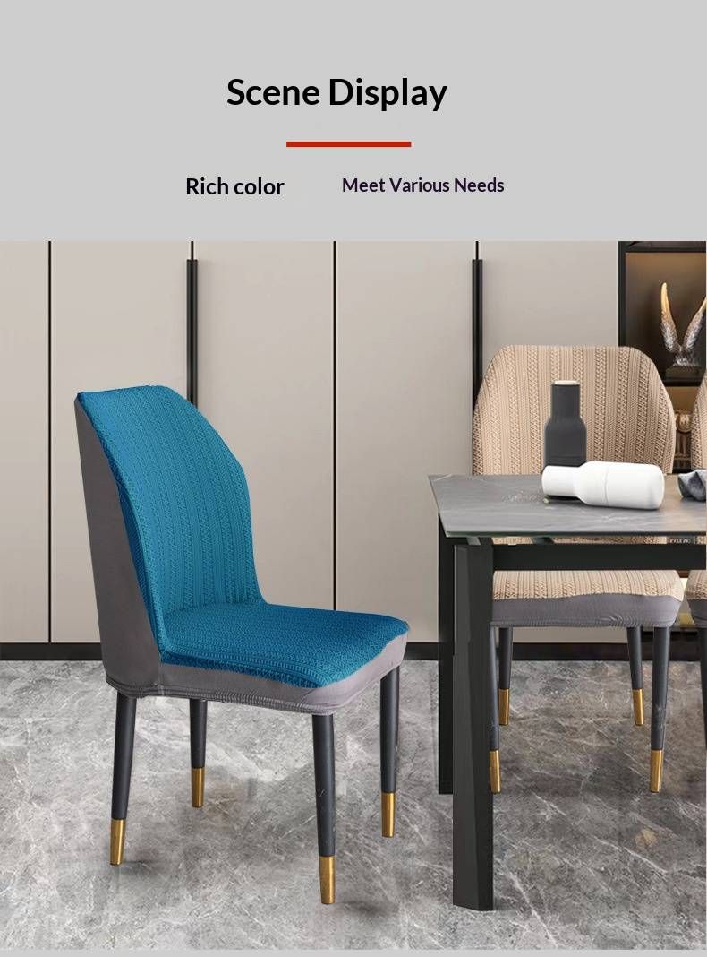 Coprisedie moderne in jacquard – Coprisedie da pranzo in poliestere elasticizzato con elastico antiscivolo, design a righe per casa e bar_voghion.com