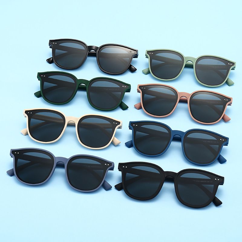 Neue polarisierte Sonnenbrille für Kinder im Grundschulalter mit rundem Rahmen 7-015_voghion.com