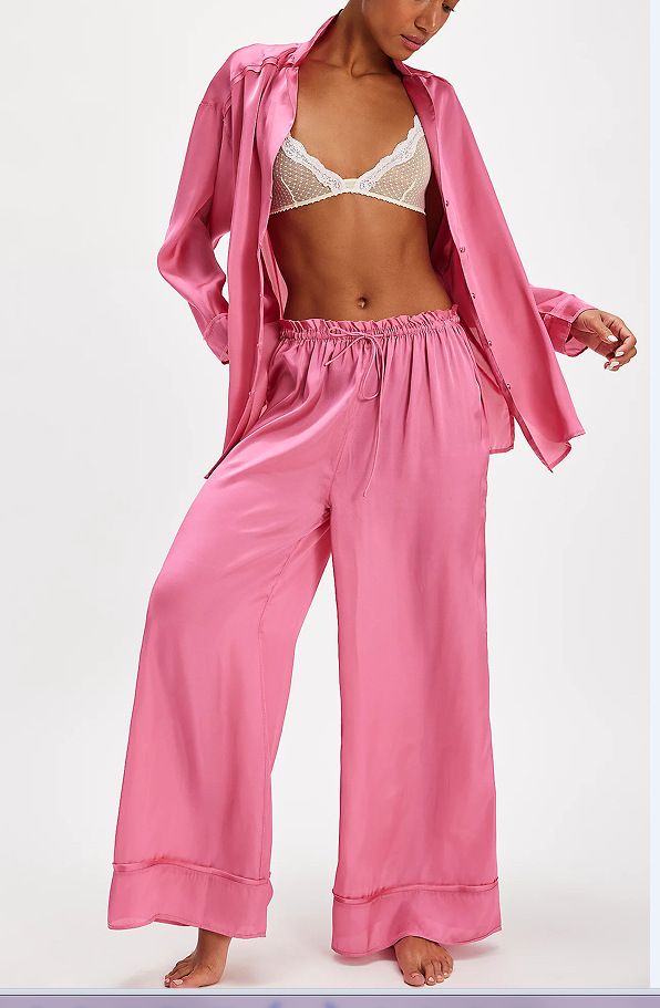 Women's Sleepwears Silk Satin Printed Home Clothes Suit Home Clothes Suit_voghion.com