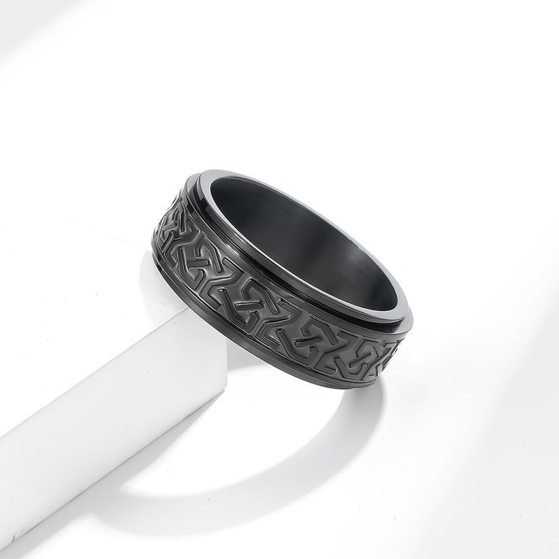 Anello girevole in acciaio inossidabile con nodo celtico per alleviare l'ansia, anello di fidanzamento per coppia_voghion.com