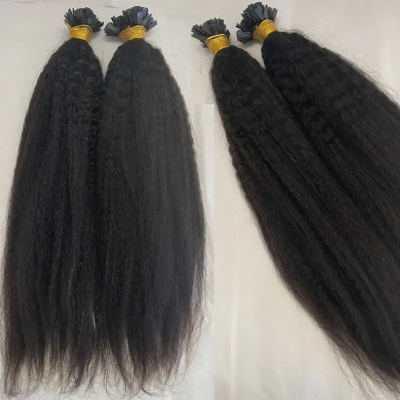 Extension per capelli umani con punta piatta e liscia e crespa per le donne_voghion.com